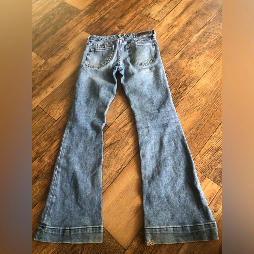 Girls Denim Rock Roll Trouser Jeans Size 10 Youth Light Jean Cowgirl, Read Ad